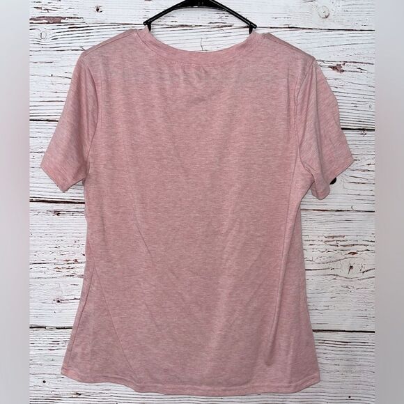 Women’s Marled Pink Short Sleeve T-Shirt - Picture 2 of 3